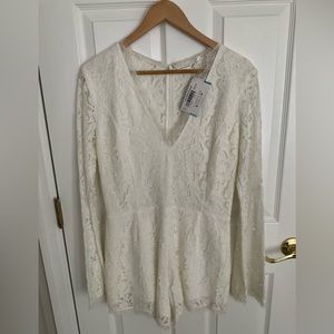 White Lace Romper NEW